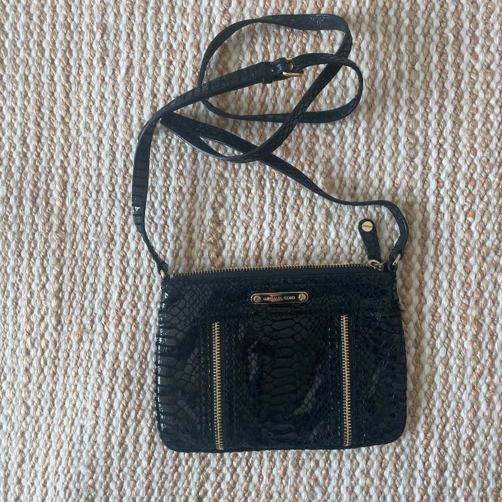 Michael Kors snakeskin crossbody evening bag